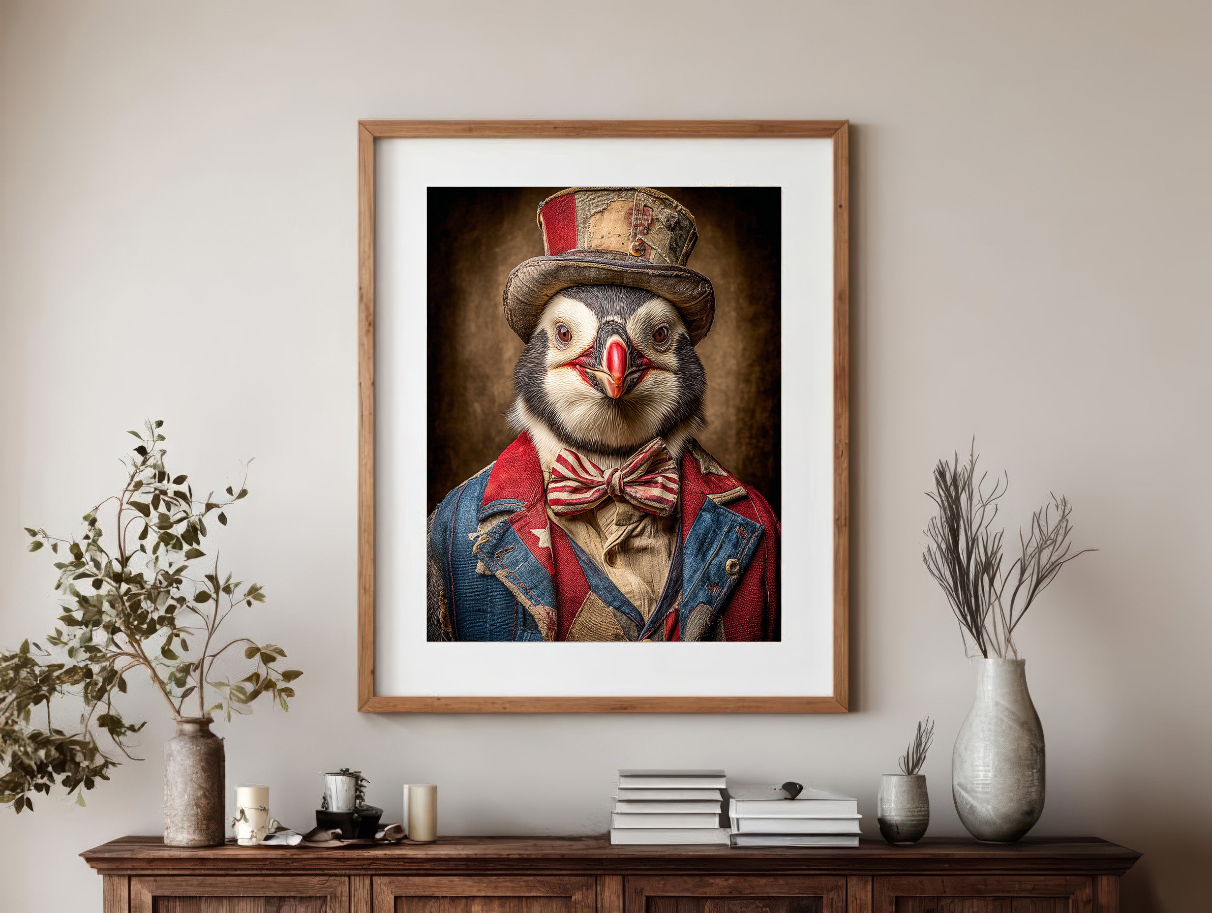 Rodeo Clown Penguin Digital Download Wall Art