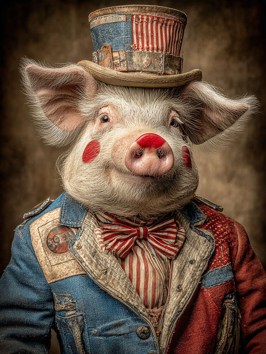 Rodeo Clown Pig Digital Download Wall Art