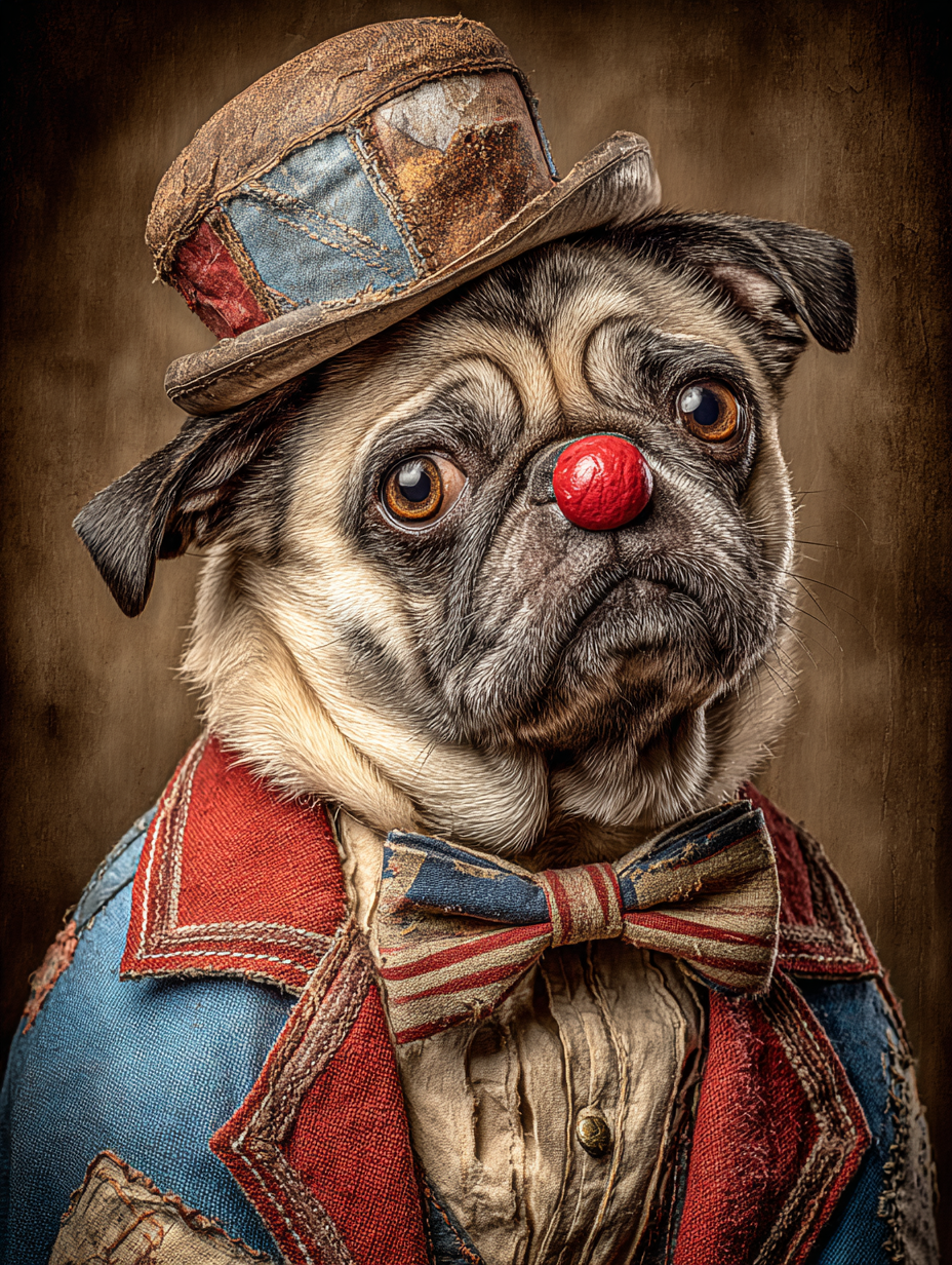 Rodeo Clown Pug Digital Download Wall Art
