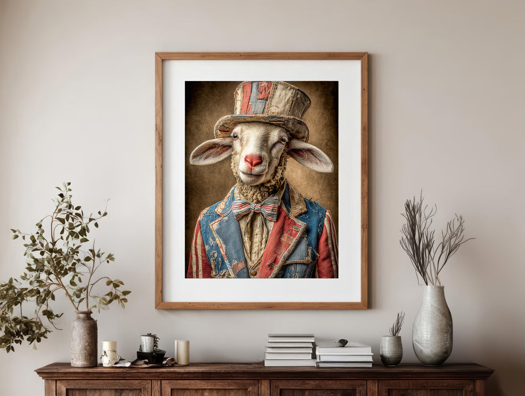 Rodeo Clown Sheep Digital Download Wall Art