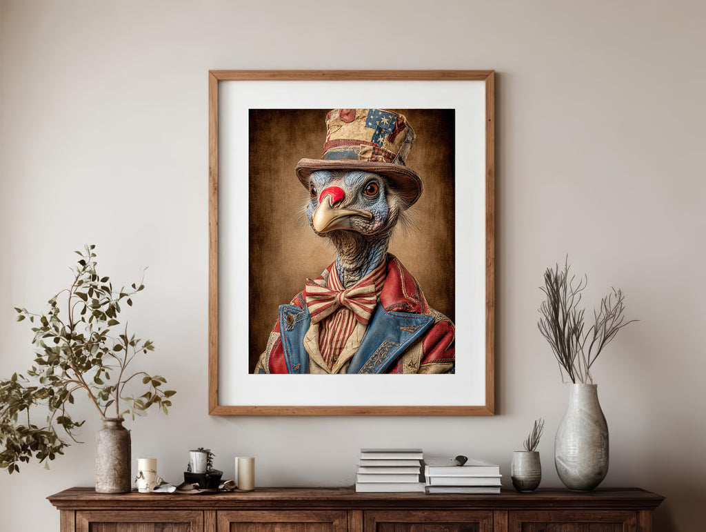 Rodeo Clown Turkey Digital Download Wall Art