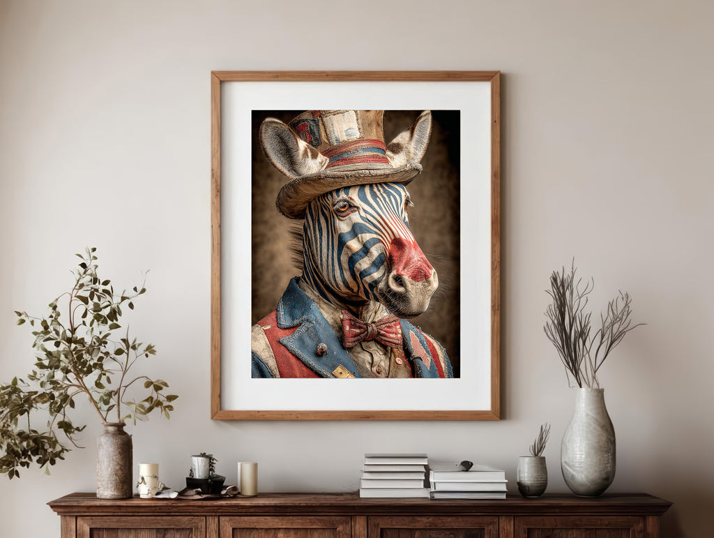 Rodeo Clown Zebra Digital Download Wall Art