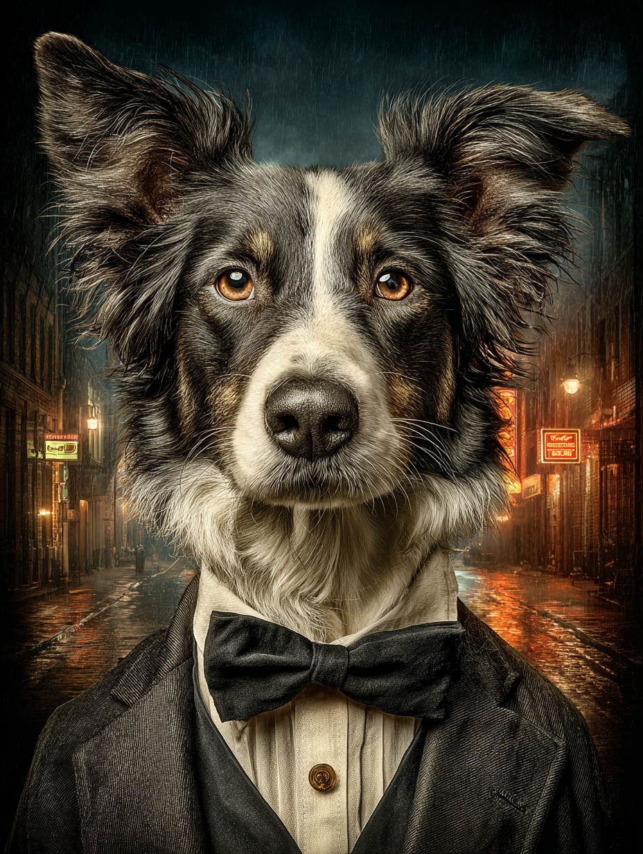 Secret Agent Australian Shepherd Digital Download Wall Art