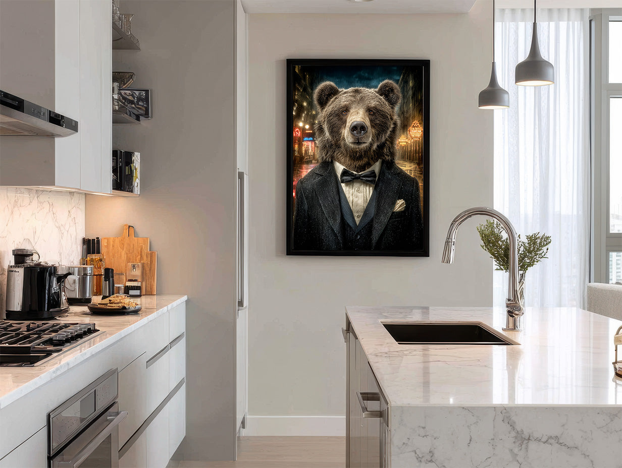 Secret Agent Bear Digital Download Wall Art