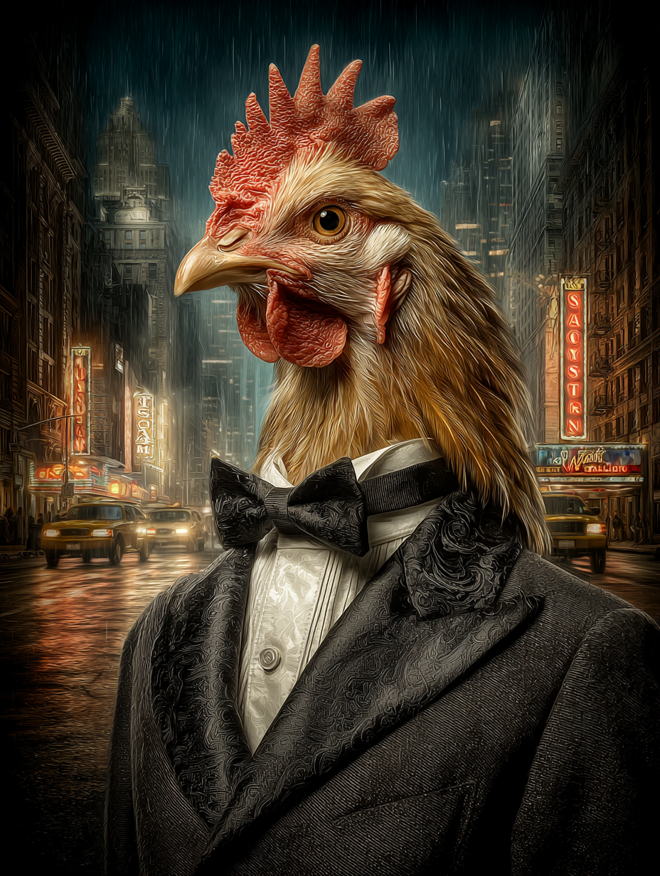 Secret Agent Chicken Digital Download Wall Art