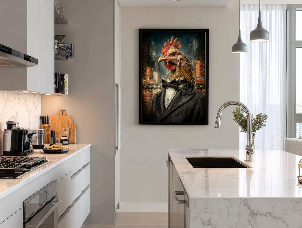 Secret Agent Chicken Digital Download Wall Art