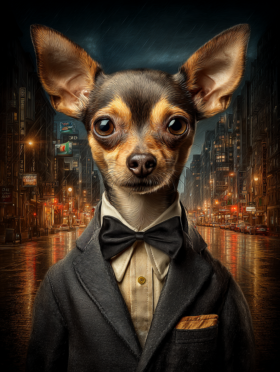 Secret Agent Chihuahua Digital Download Wall Art
