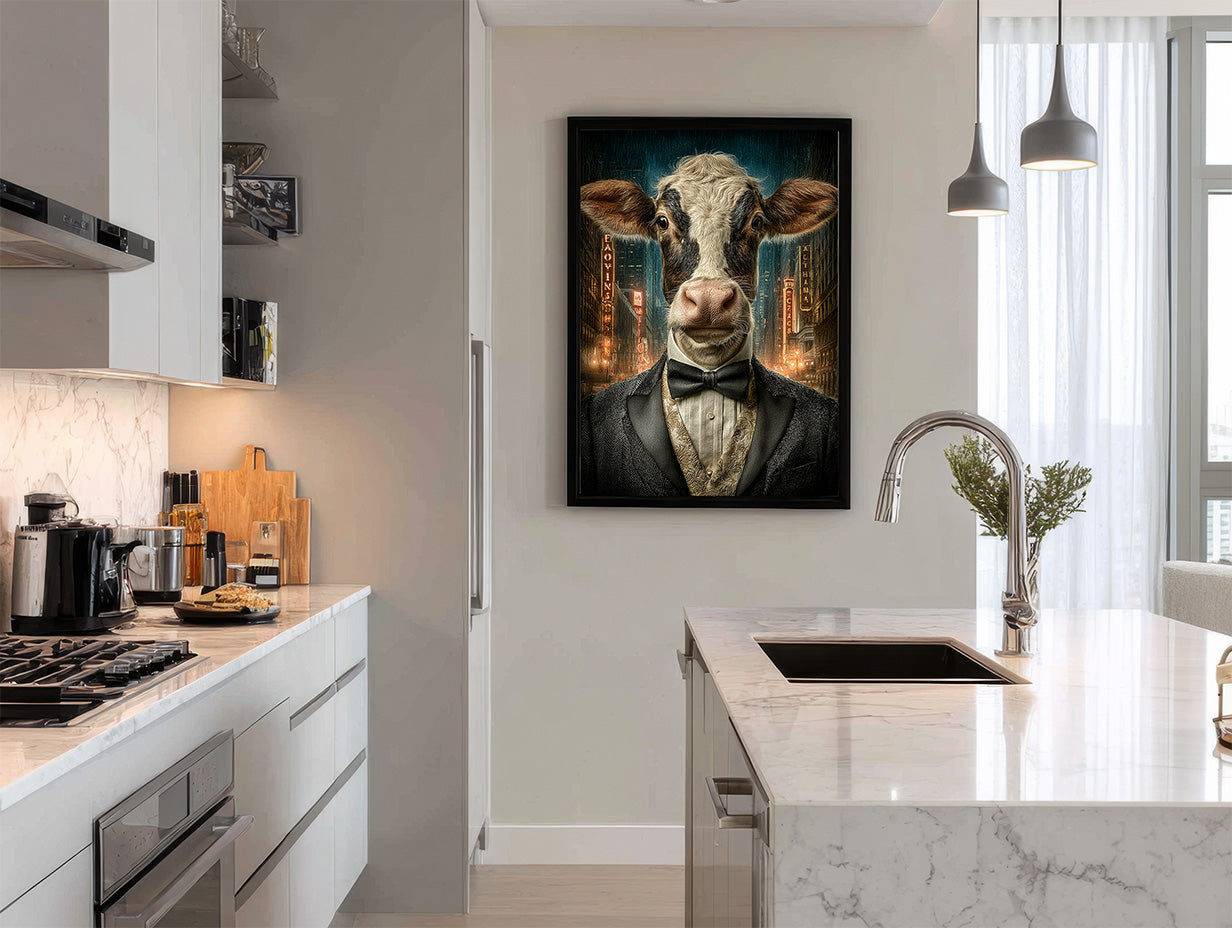 Secret Agent Cow Digital Download Wall Art