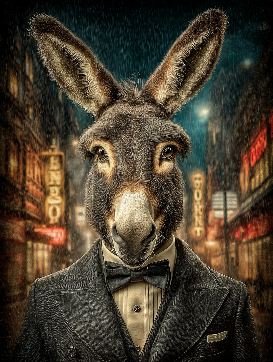 Secret Agent Donkey Digital Download Wall Art