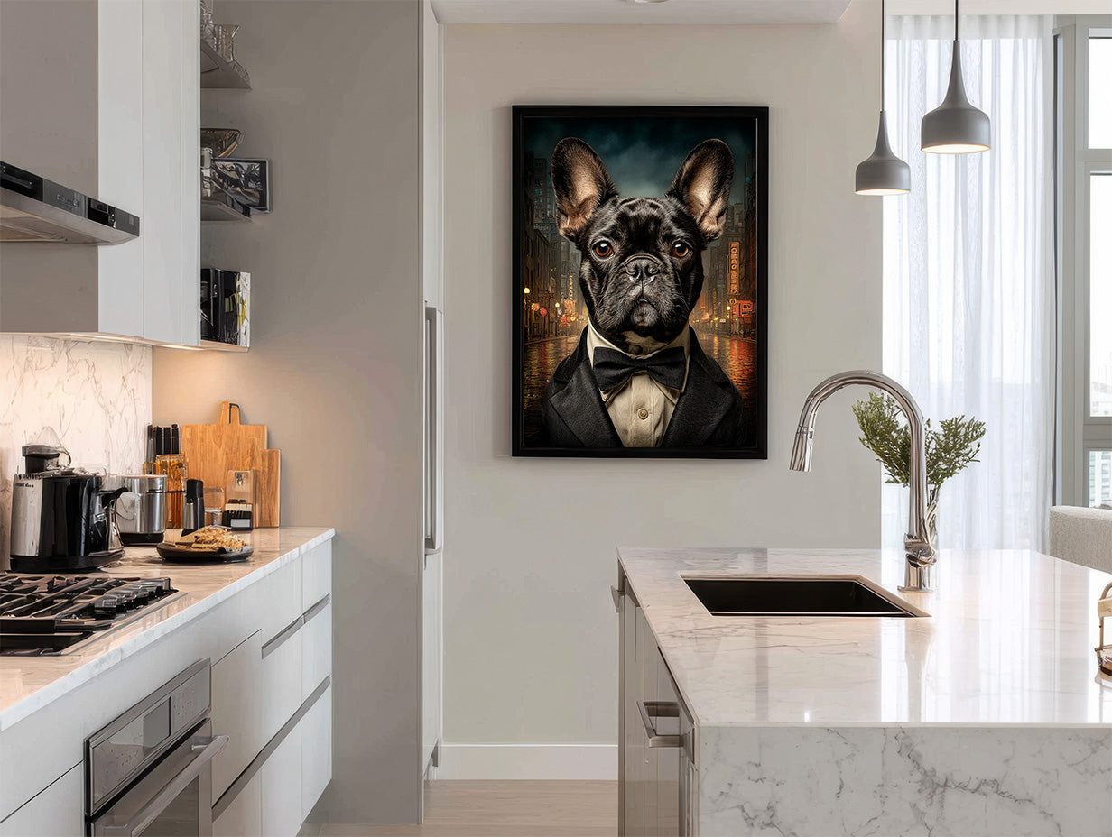 Secret Agent French Bulldog Digital Download Wall Art