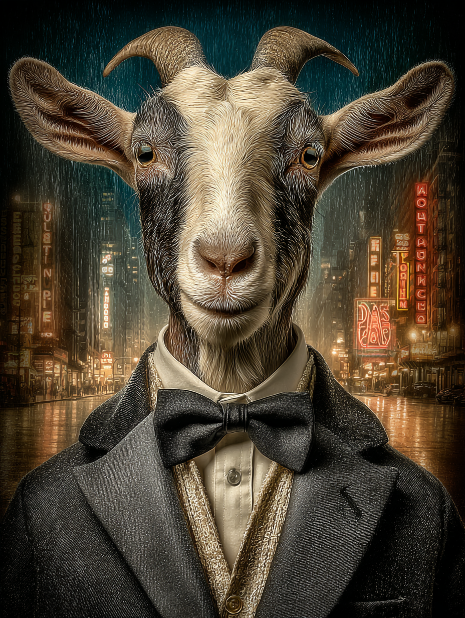 Secret Agent Goat Digital Download Wall Art