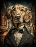 Secret Agent Golden Retriever Digital Download Wall Art
