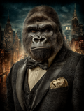 Secret Agent Gorilla Digital Download Wall Art