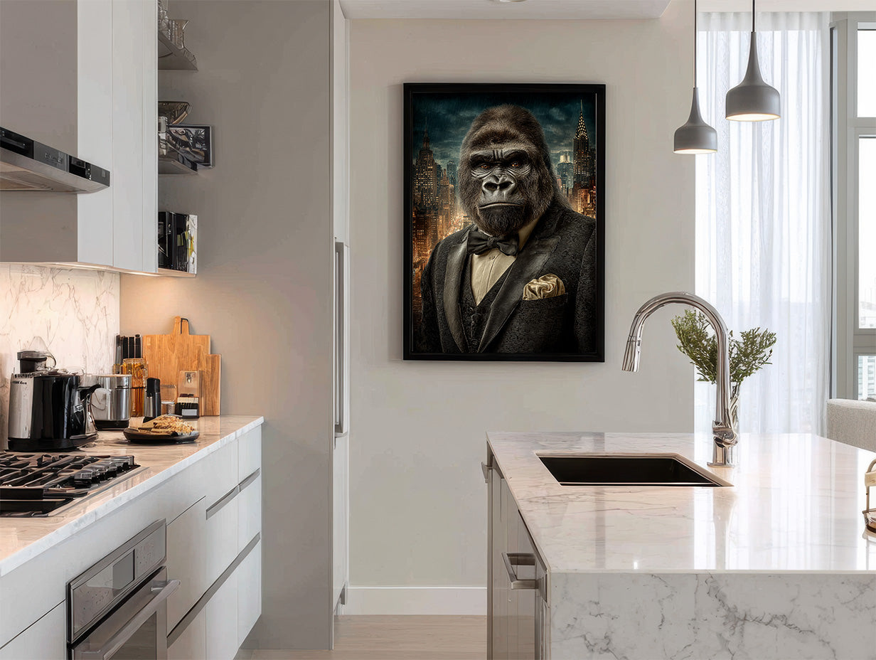 Secret Agent Gorilla Digital Download Wall Art