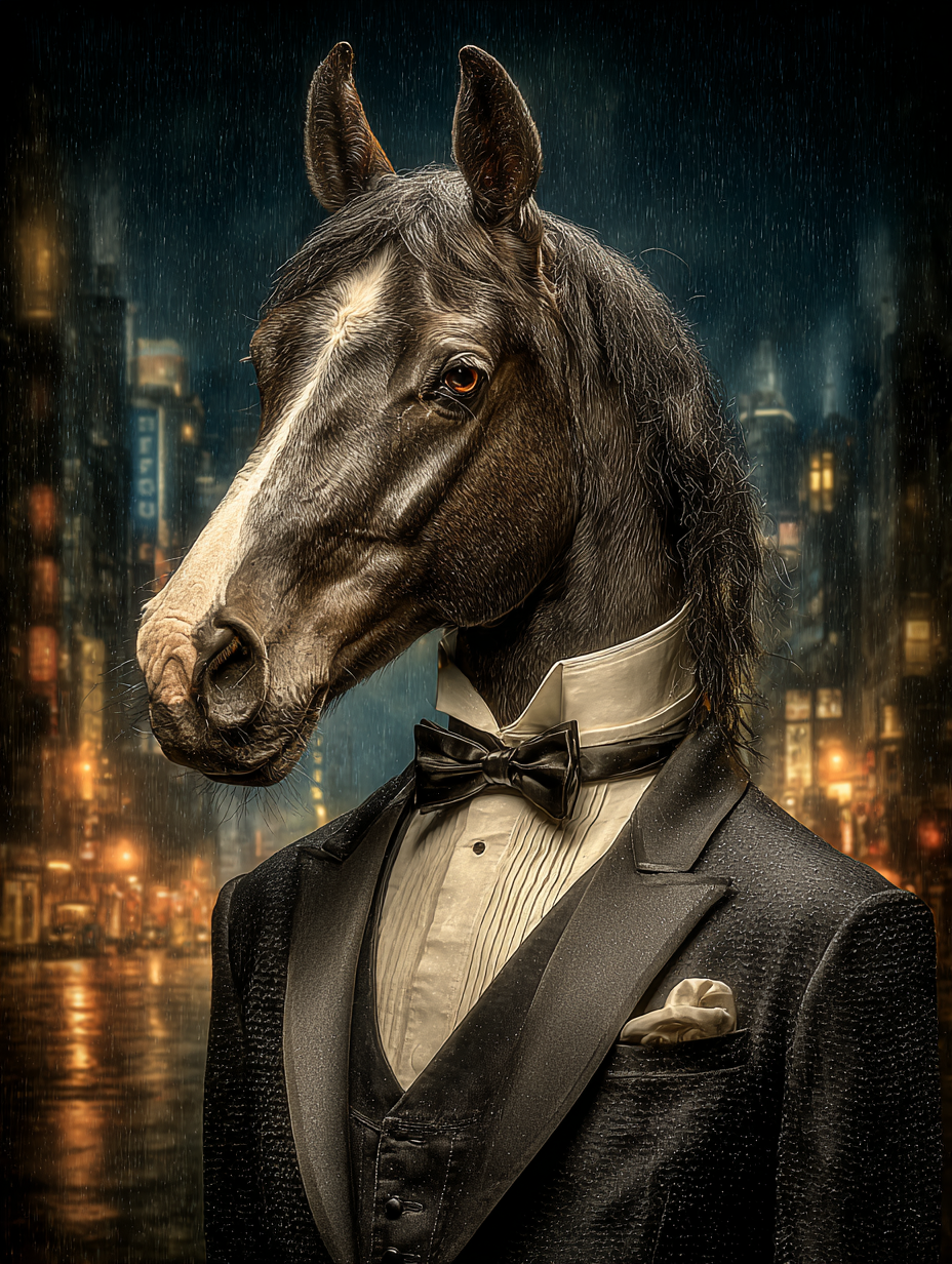 Secret Agent Horse Digital Download Wall Art
