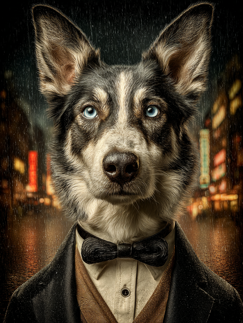 Secret Agent Husky Digital Download Wall Art