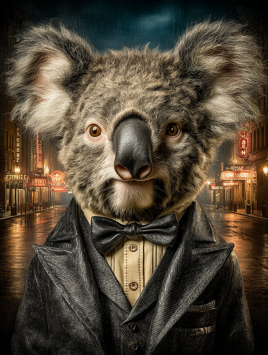 Secret Agent Koala Digital Download Wall Art