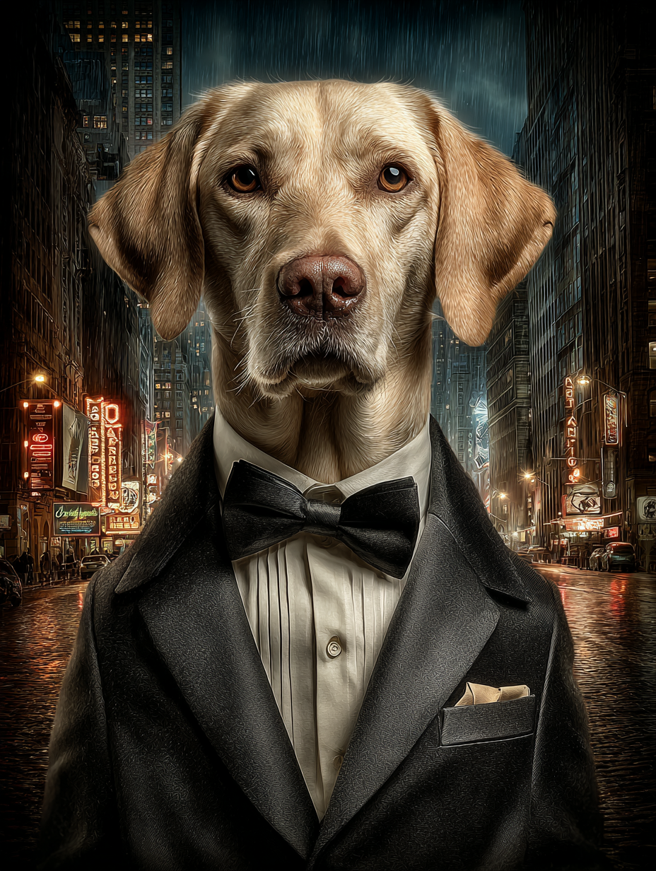 Secret Agent Labrador Retriever Digital Download Wall Art