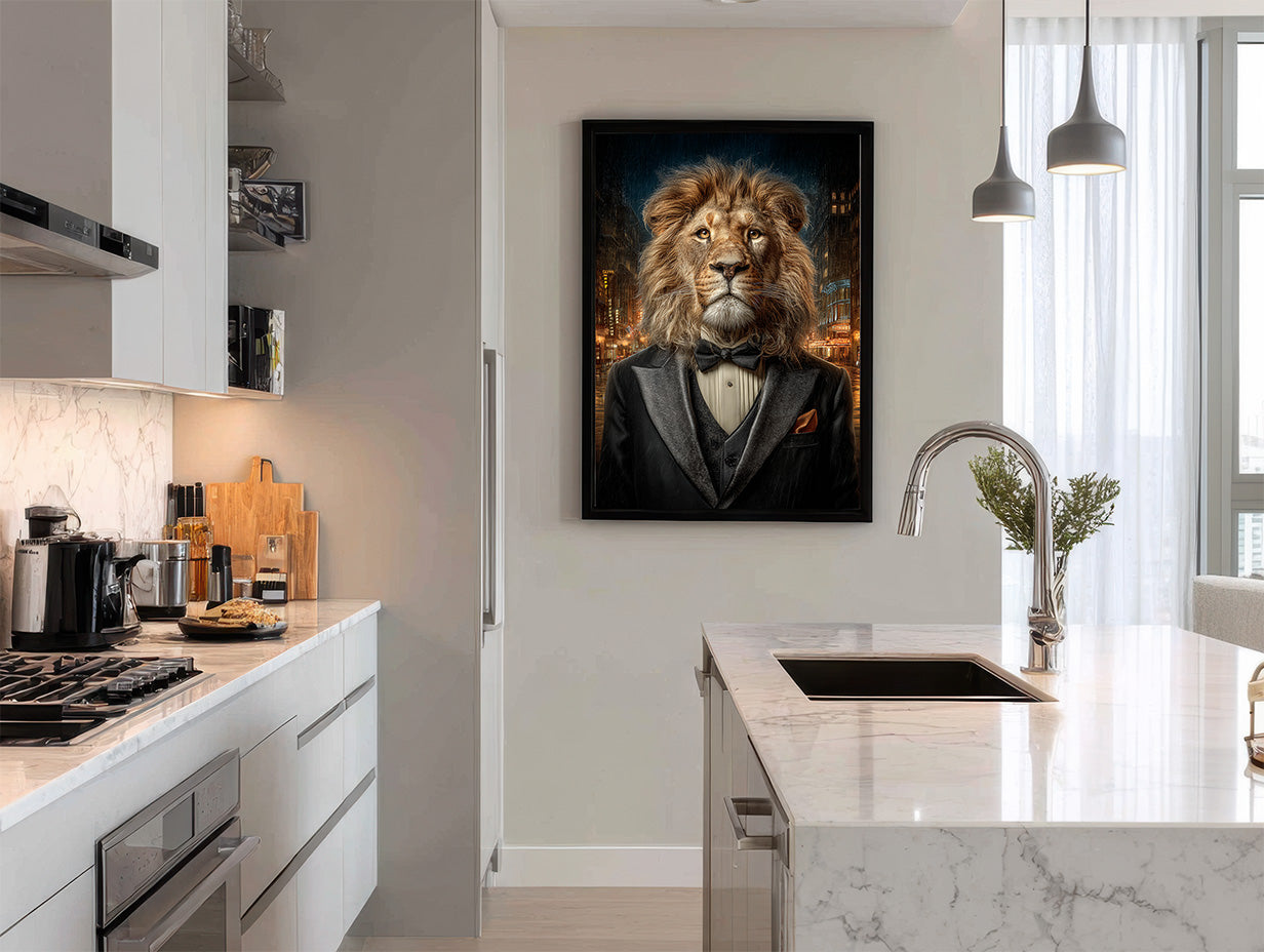 Secret Agent Lion Digital Download Wall Art