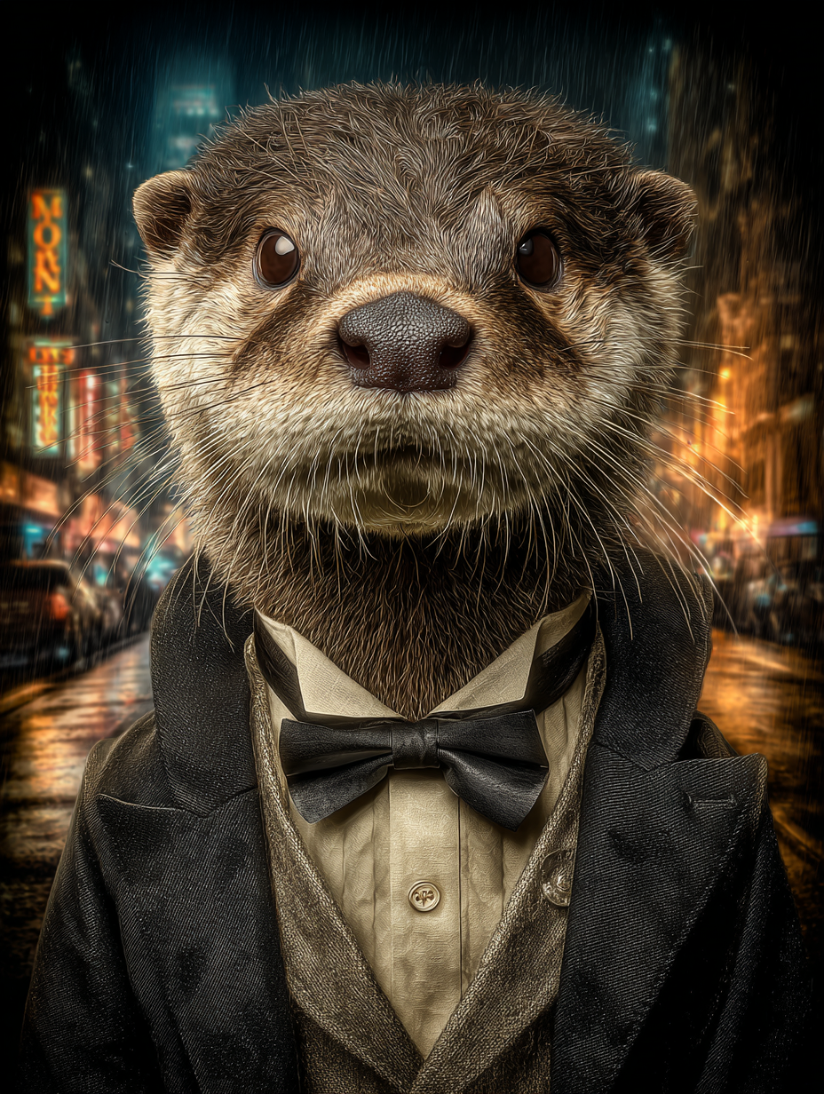Secret Agent Otter Digital Download Wall Art