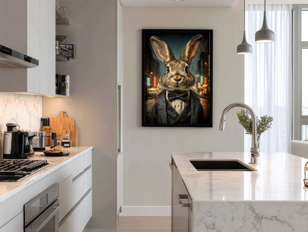 Secret Agent Rabbit Digital Download Wall Art