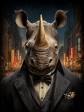 Secret Agent Rhinoceros Digital Download Wall Art