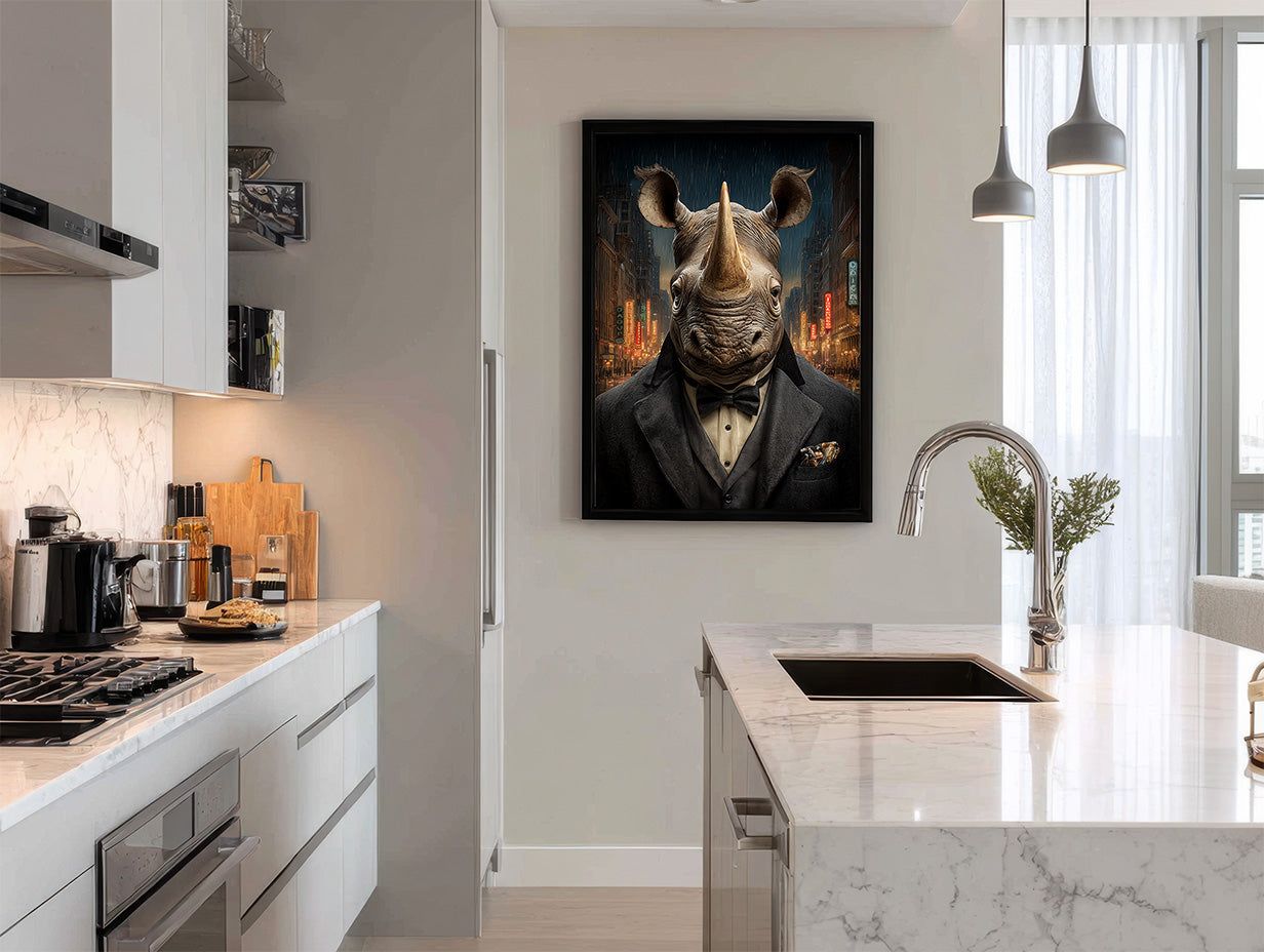 Secret Agent Rhinoceros Digital Download Wall Art