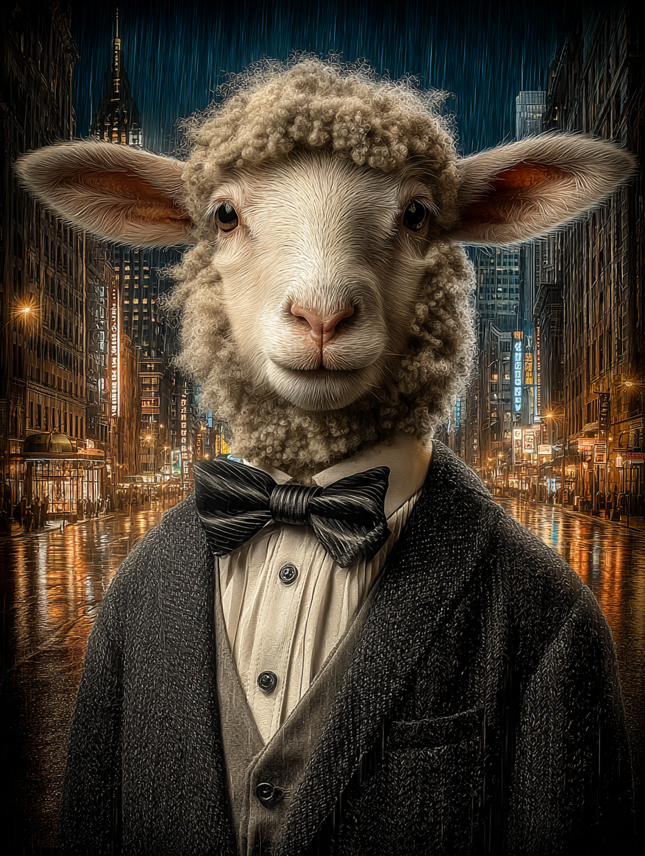Secret Agent Sheep Digital Download Wall Art