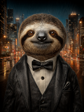Secret Agent Sloth Digital Download Wall Art