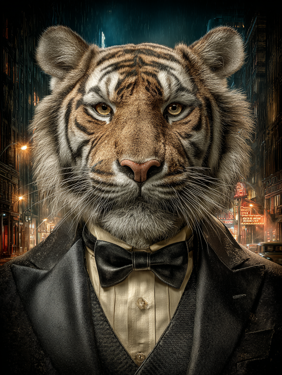 Secret Agent Tiger Digital Download Wall Art