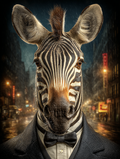 Secret Agent Zebra Digital Download Wall Art