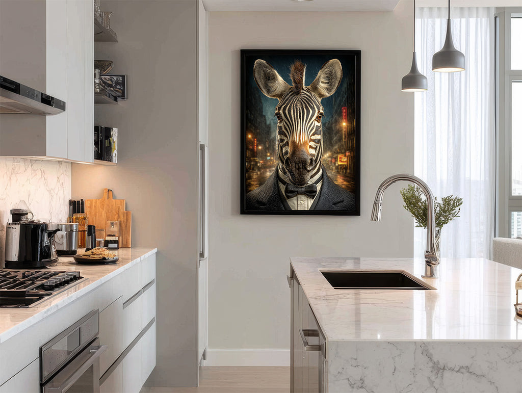 Secret Agent Zebra Digital Download Wall Art
