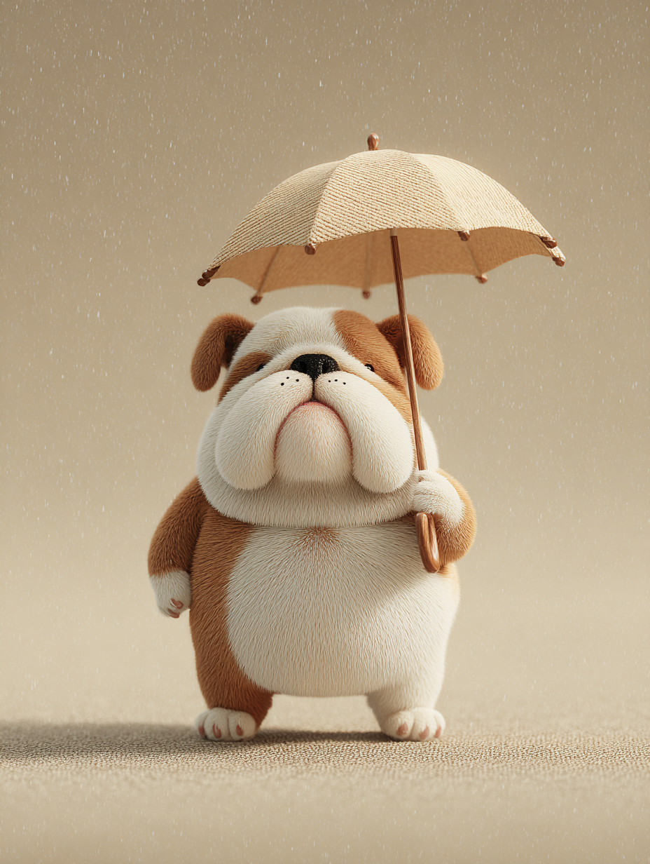 Baby Room Umbrella Bulldog Digital Download Wall Art